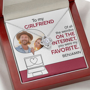 On Internet You Were My Favorite, Luxury Necklace, Custom Message Card Jewelry, Gifts For Her