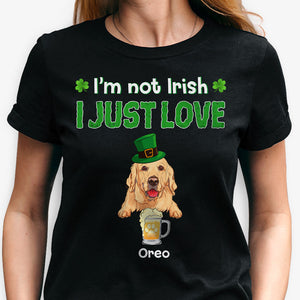 Just Love Dog & Beer, Personalized Shirt For Dog Lovers, St. Patrick's Day Gifts