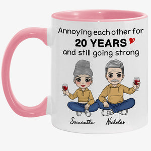 Annoying Each Other And Still Going Strong, Personalized Accent Mug, Gifts For Couple