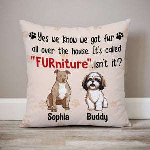 It's Callled FURniture, Personalized Pillows, Custom Gift for Dog Lovers