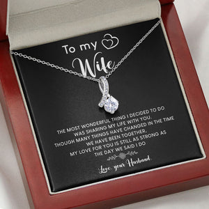 Sharing My Life With You, Personalized Luxury Necklace, Message Card Jewelry, Gift For Her