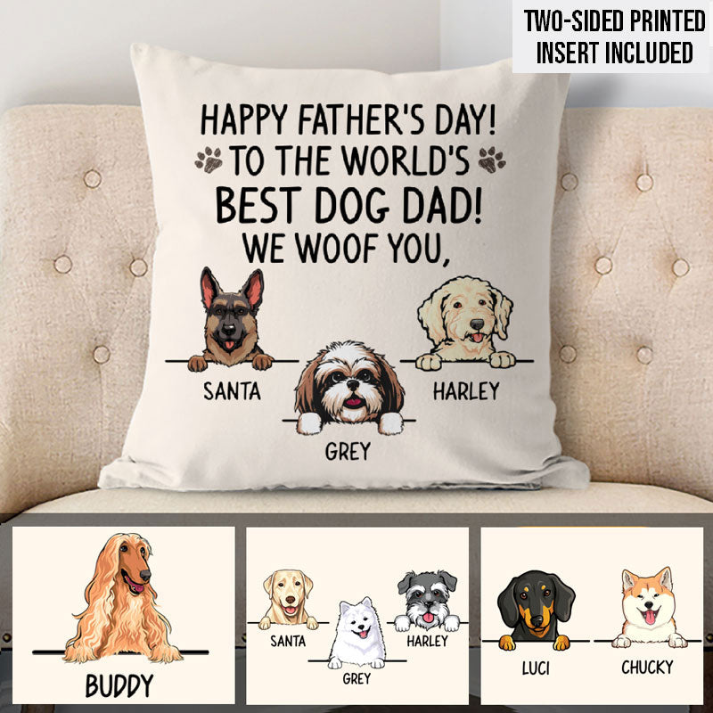 Personalized Hockey Dad And Child Best Dad Ever Custom Pillow - Wander  Prints™