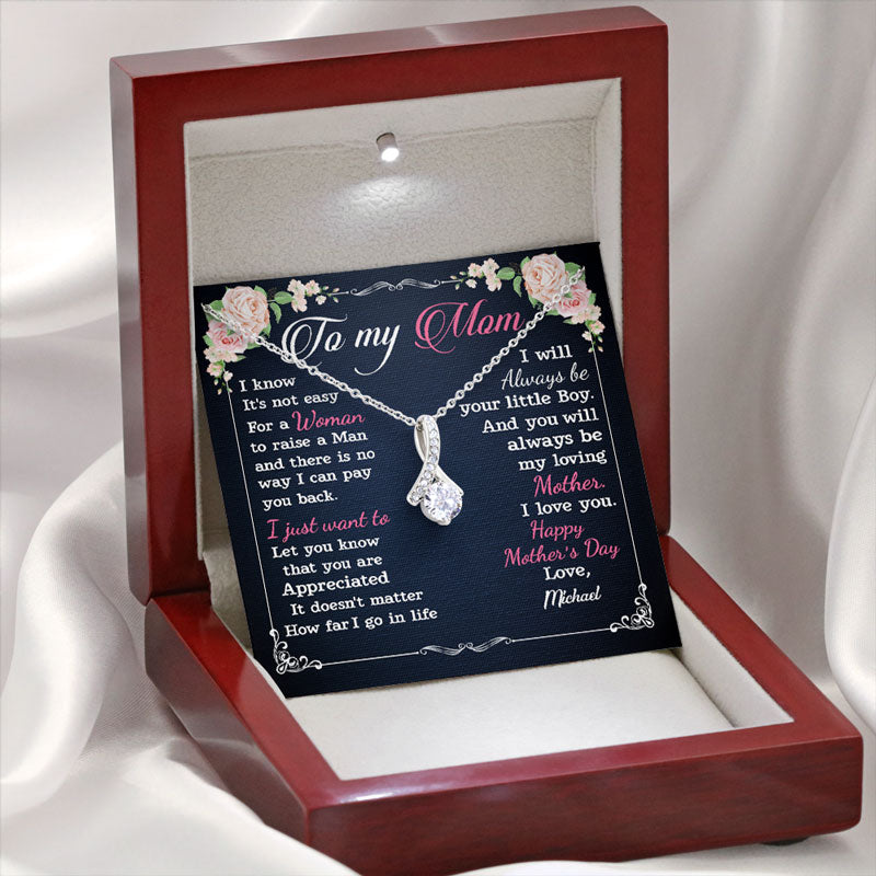 Always Be Your Little Boy, Alluring Beauty Luxury Necklace, Gift for Mom