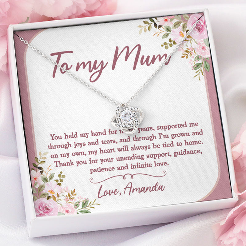 Your Unending Support, Luxury Necklace, Custom Message Card Jewelry, Mother's Day Gifts