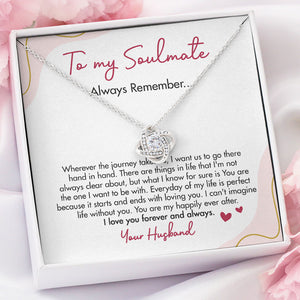 Wherever The Journey Takes Us, Personalized Luxury Necklace, Message Card Jewelry, Gifts For Her