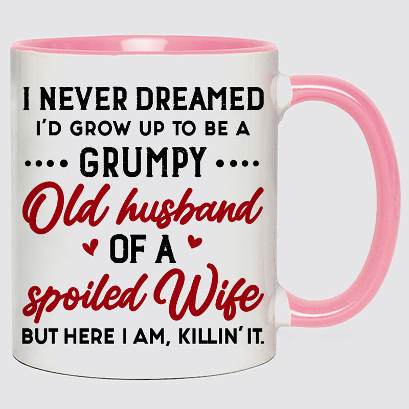 Grumpy Old Husband, Personalized Funny Mug, Valentine's Day Gift For Him