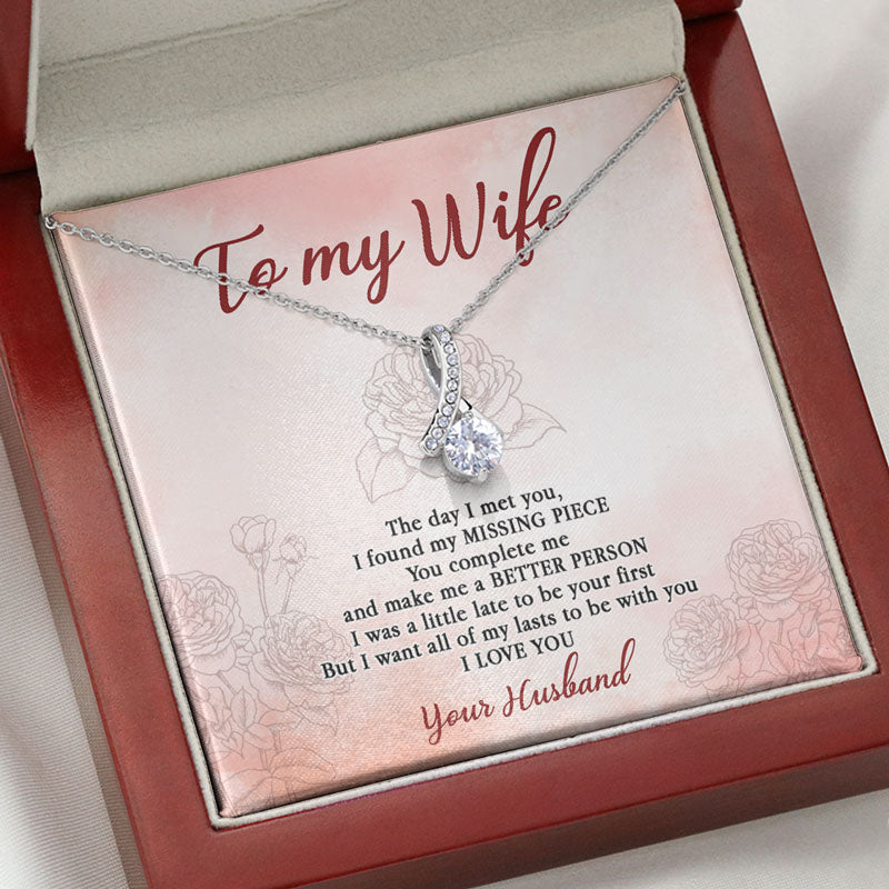 The Day I Met You, Personalized Luxury Necklace, Message Card