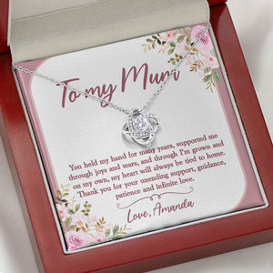 Your Unending Support, Luxury Necklace, Custom Message Card Jewelry, Mother's Day Gifts