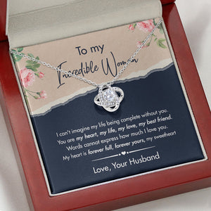 My Heart Is Forever Yours, Luxury Necklace, Custom Message Card Jewelry, Gifts For Her