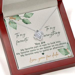 You Are My Fav, Luxury Necklace, Custom Message Card Jewelry, Gift For Her