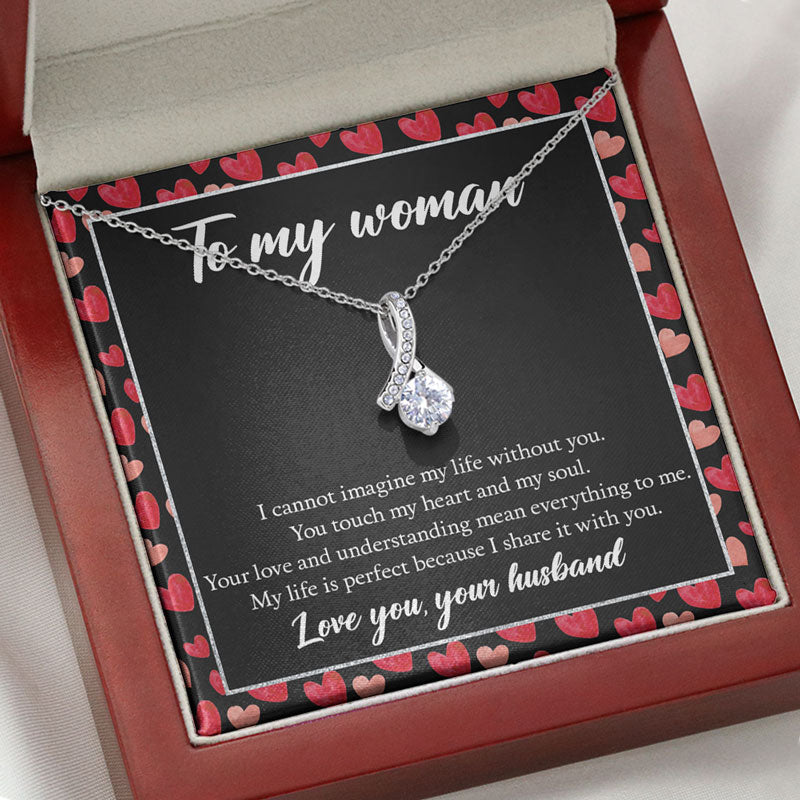 You Touch My Heart, Personalized Luxury Necklace, Message Card Jewelry, Gifts For Her