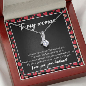 You Touch My Heart, Personalized Luxury Necklace, Message Card Jewelry, Gifts For Her