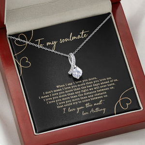 When I Say I Love You More, Personalized Luxury Necklace, Message Card Jewelry, Gifts For Her