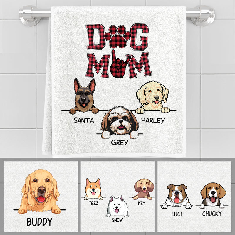 Dog Mom, Unique Personalized Towels, Custom Gift for Dog Lovers