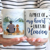 A Piece Of My Heart Memorial Mugs, Customized Mug, Personalized Gift for Dog Lovers