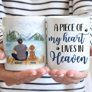 A Piece Of My Heart Memorial Mugs, Customized Mug, Personalized Gift for Dog Lovers