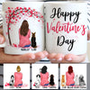 Happy Valentine Day, Red Tree, Personalized Mugs, Custom Gifts for Dog Lovers