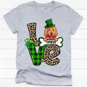 Love Patrick Dog, Personalized Shirt, Gift For Dog Lovers, St. Patrick's Day Gifts