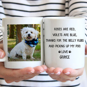 Roses are Red, Custom Photo Coffee Mug, Funny Gift for Dog and Cat Lovers