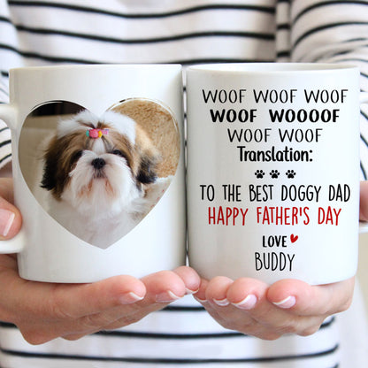 Father's Day Gift To Best Dog Dad, Customized Mug, Personalized Gift for Dog Lovers
