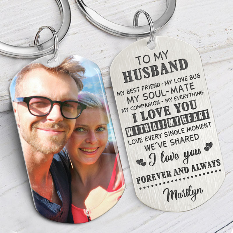 My Best Friend My Love Bug, Personalized Keychain, Custom Photo, Gifts For Him