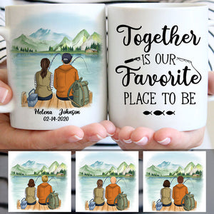 Together Is Our Favorite Place To Be Customized Fishing Couple Mug, An -  PersonalFury