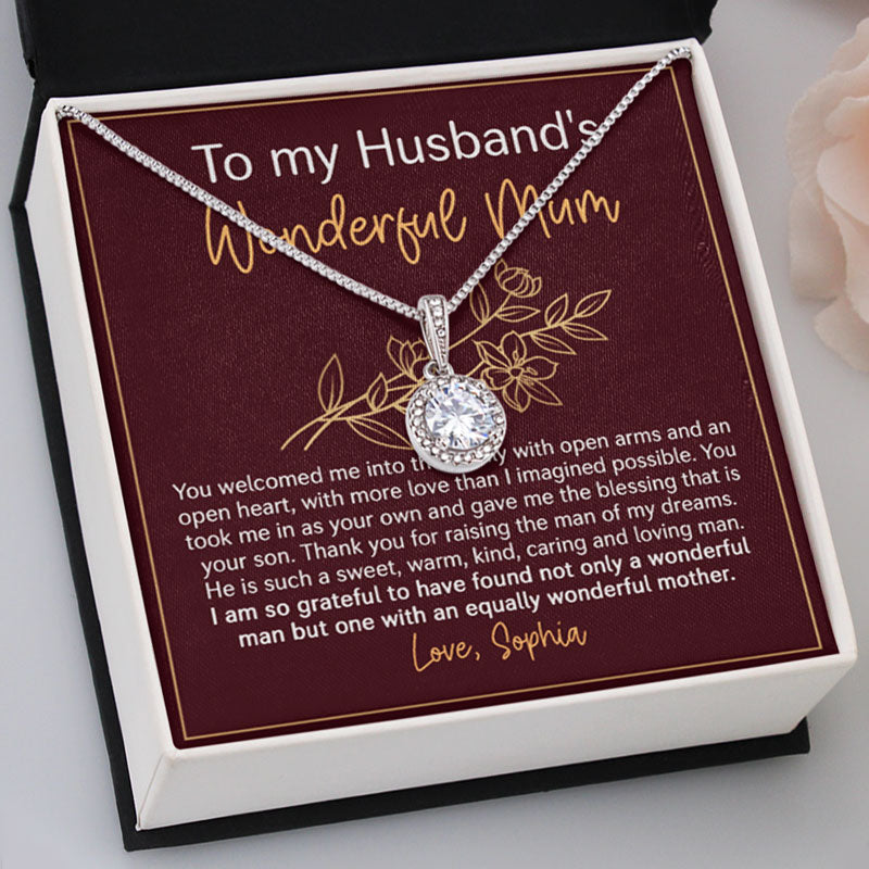 Mother In Law Gave Me Blessing, Eternal Hope Necklace, Custom Jewelry, Mother's Day Gifts
