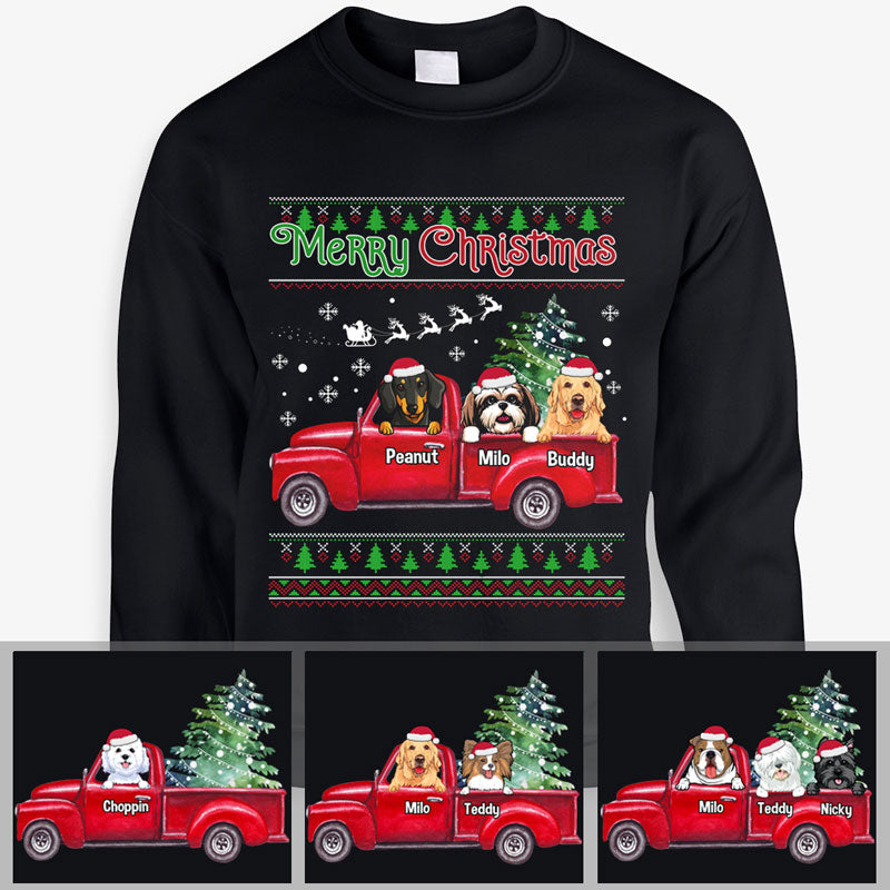 Merry Christmas, Personalized Custom Sweaters, T shirts, Christmas Gifts for Dog Lovers