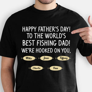 Happy Father's Day Best Fishing Dad, Fishing Shirt, Personalized Father's Day Shirt