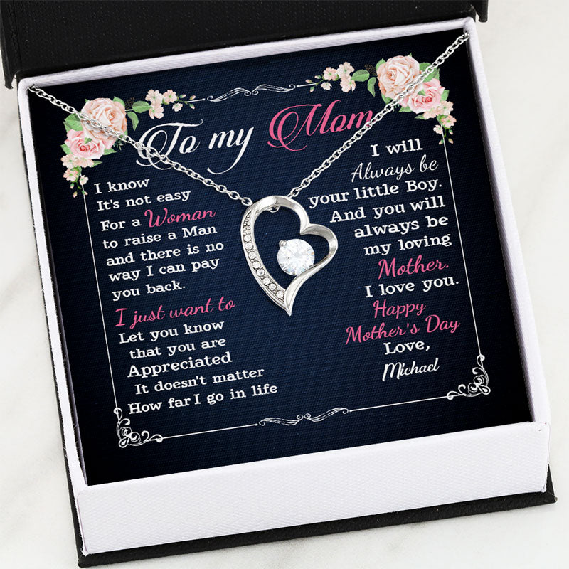 Always Be Your Little Boy, Forever Love Luxury Necklace, Gift for Mom