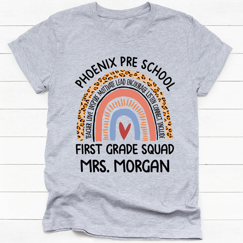 Custom School Name and Grade, Personalized Back To School Shirt, Teacher Gift