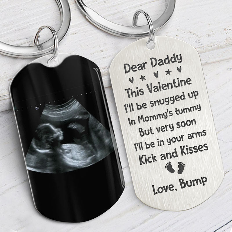 Snuggled Up This Valentine, Personalized Keychain, Gifts For Him, Custom Photo
