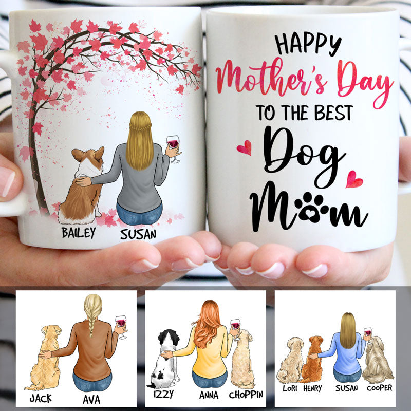 Personalized Happy Mother's Day Gift For Dog Mom Dog Lover Mug - Family  Panda - Unique gifting for family bonding