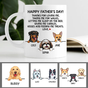 Thanks For Loving Me, Funny Personalized Coffee Mug, Custom Gift for Dog Lovers