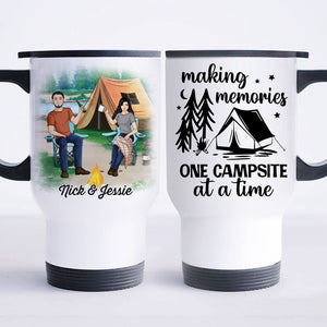 Making Campsite Memories, Personalized Camping Travel Mug, Gift For Camping Couple