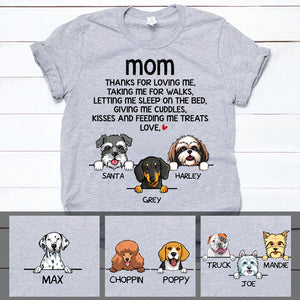 Thanks For Loving Me, Funny Personalized Custom Shirt, Custom Gift for Dog Lovers, Custom Tee