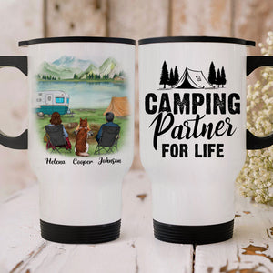 Camping Partner For Life With Dog, Camping Mug, Personalized Travel Mug, Gift For Dog Lovers
