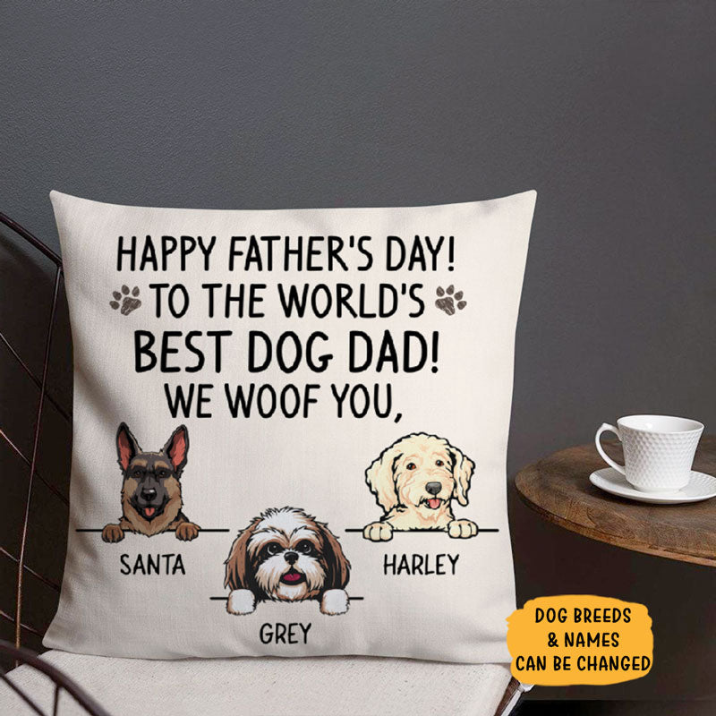 Personalized Hockey Dad And Child Best Dad Ever Custom Pillow - Wander  Prints™