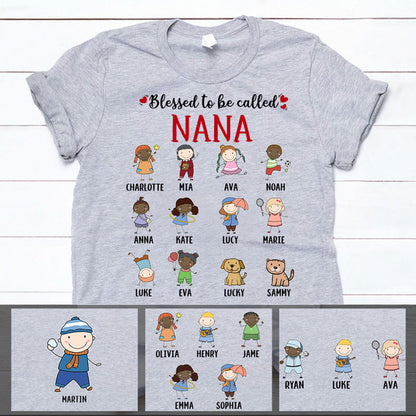 Blessed To Be Called Personalized Shirt, Funny Family gift for Grandparents