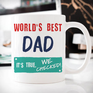 World's Best Dad or Grandpa, Custom Coffee Mugs, Father's Day Gifts