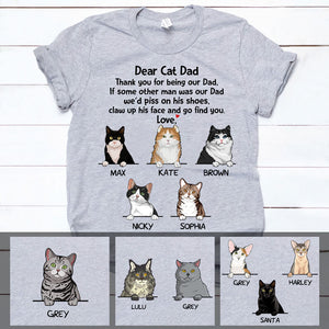 Thank you for being my Dad, Custom Shirt, Personalized Gifts for Cat Lovers