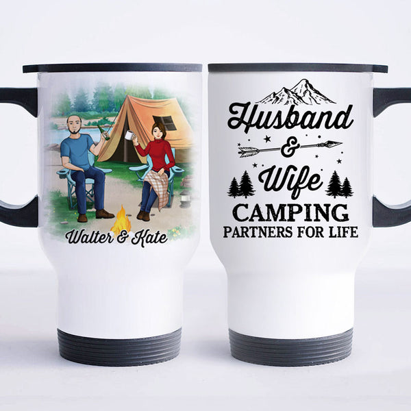 Husband And Wife Camping Partners For Life - Personalized Enamel Mug –  Macorner