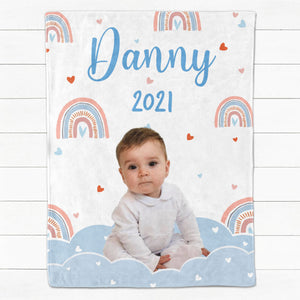 Baby Blanket Remove Background, Custom Photo Blanket, Christmas Gifts For Baby, Personalized Blanket