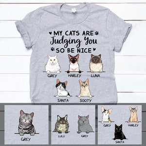 My Cats Are Judging You, Custom Shirt, Personalized Gifts for Cat Lovers