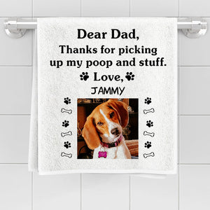Poop and Stuff, Personalized Custom Photo Towels, Custom Gift for Dog Lovers