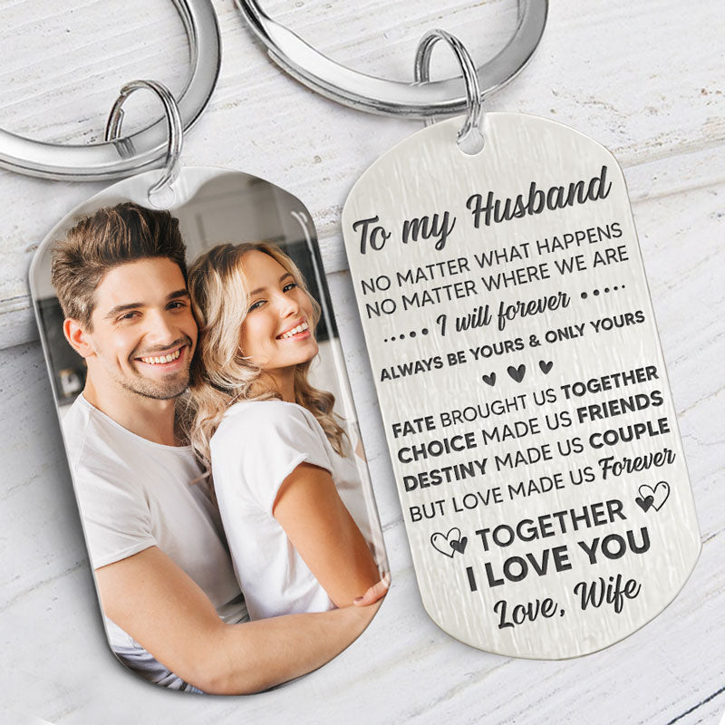 Love Made Us Forever, Personalized Keychain, Gifts For Him, Custom Photo
