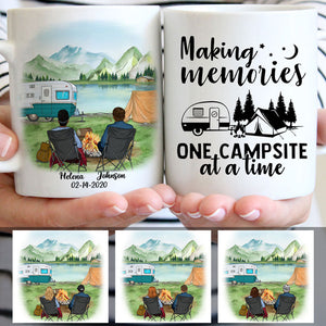 Making Memories One Campsite At A Time, Customized Camping Couple mug, Anniversary gifts, Personalized gifts