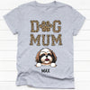 Dog Mum Leopard Pattern, Personalized Shirt, Gift For Dog Lovers, Mother's Day Gifts