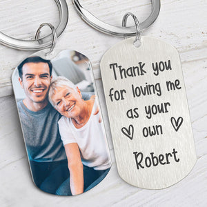 Loving Me As Your Own, Personalized Keychain, Gifts For Mother, Custom Photo
