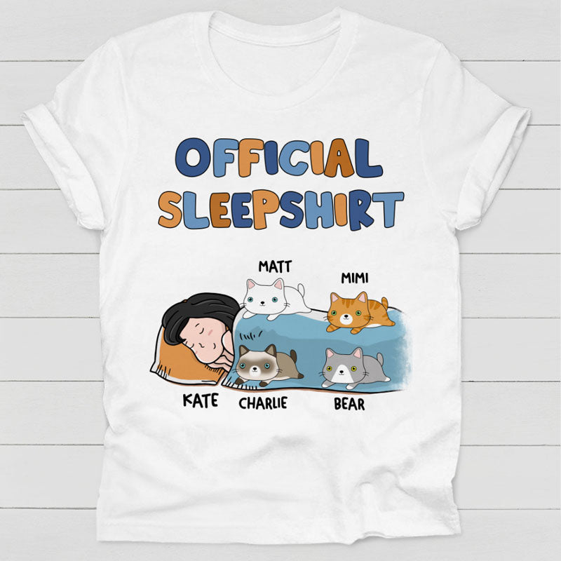 Official Sleepshirt Cat, Personalized Shirt, Custom Gifts For Cat Lovers